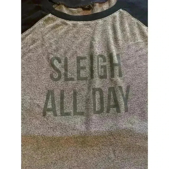 Free Press Buffalo Plaid Christmas "Sleigh All Day" pajama set, L - Picture 3 of 5